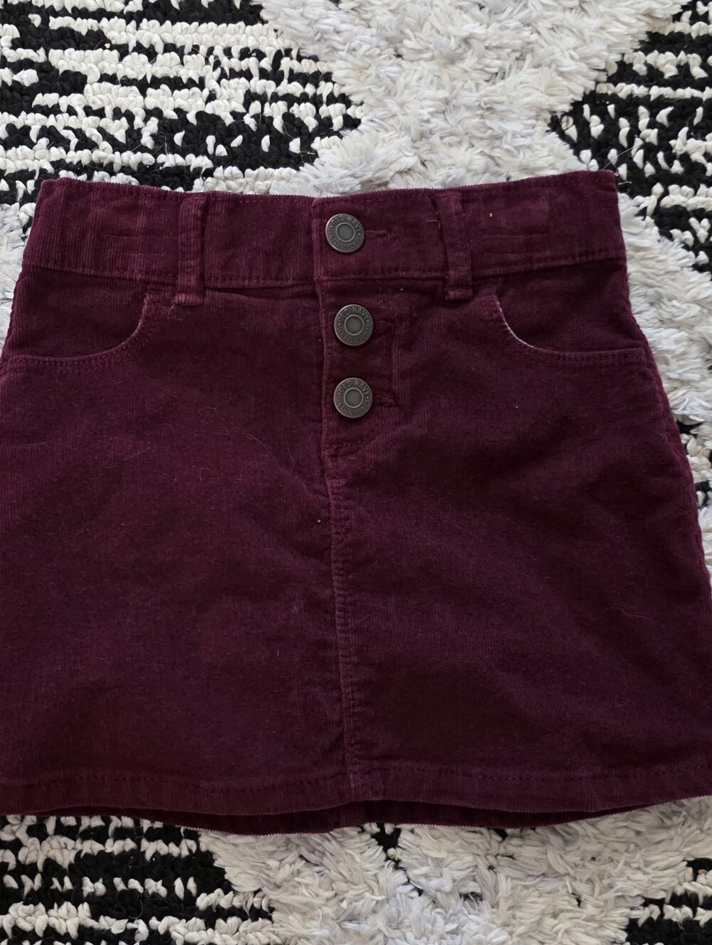 Old Navy Toddler Girl Burgundy Corduroy Skirt 3T